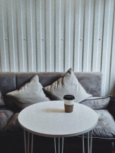 couch with coffee